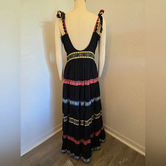 SALE NWT Black Multicolor Carolina K Maxi Dress - Picture 5 of 14